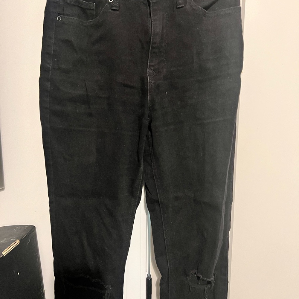 NOBO Men's Distressed Black Skinny Jeans